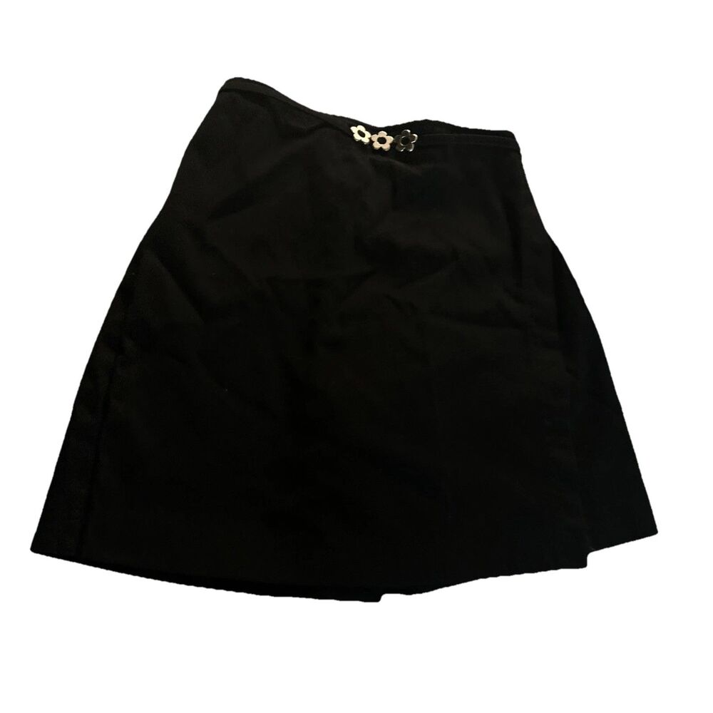 School Skort Black Brand All Uniform Size 12 Used With Flowers